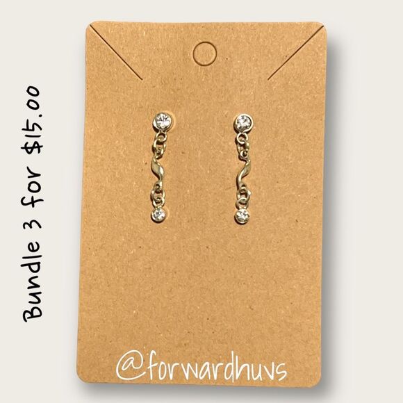 Bundle 3 for $15 Fancy Silver Tone Dangle Earrings - Picture 3 of 6